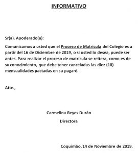 Proceso Matrículas 2020